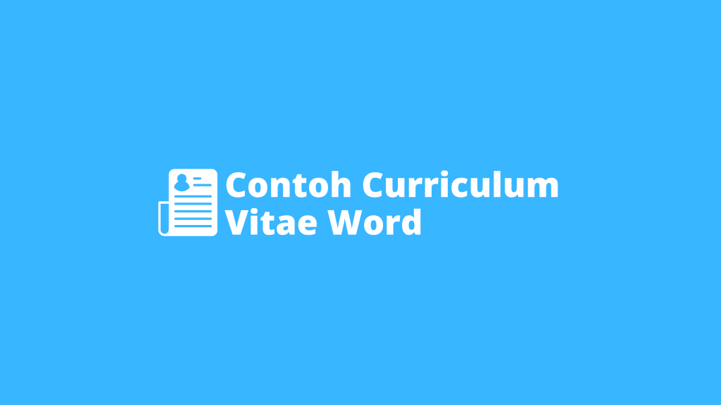 contoh curriculum vitae word