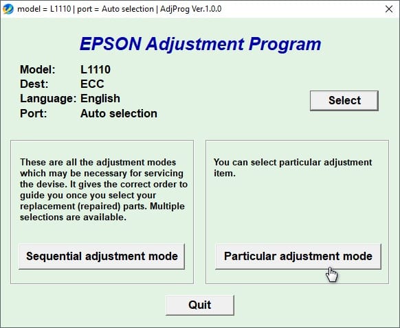 download resetter epson l1110